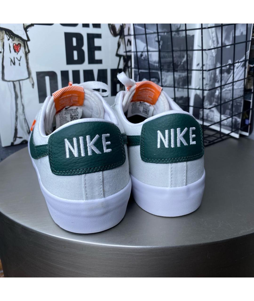 NIKE Белые низкие кроссовки / кеды из искусственной кожи, фото 3
