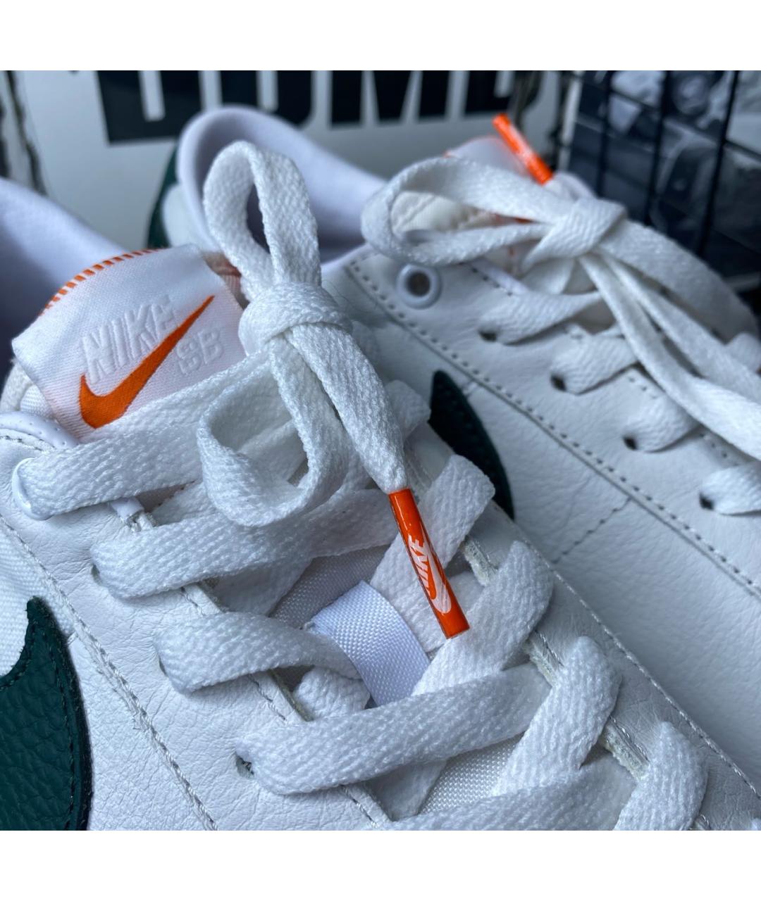 NIKE Белые низкие кроссовки / кеды из искусственной кожи, фото 6