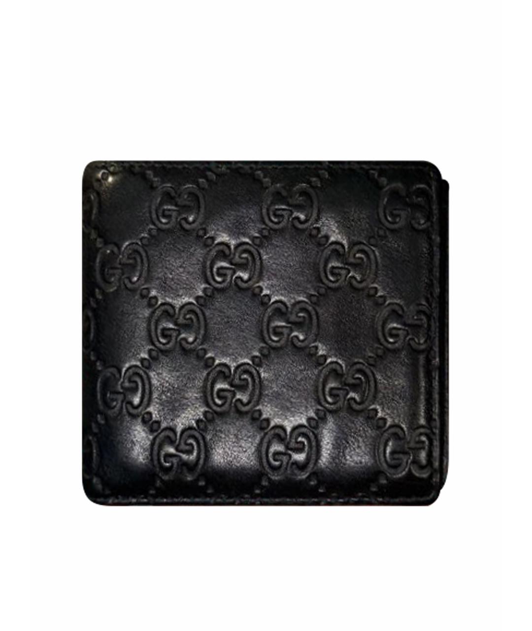 GUCCI Черный кожаный кошелек, фото 1