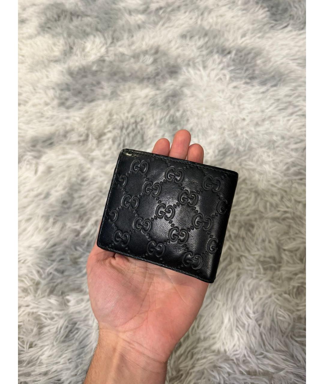 GUCCI Черный кожаный кошелек, фото 2