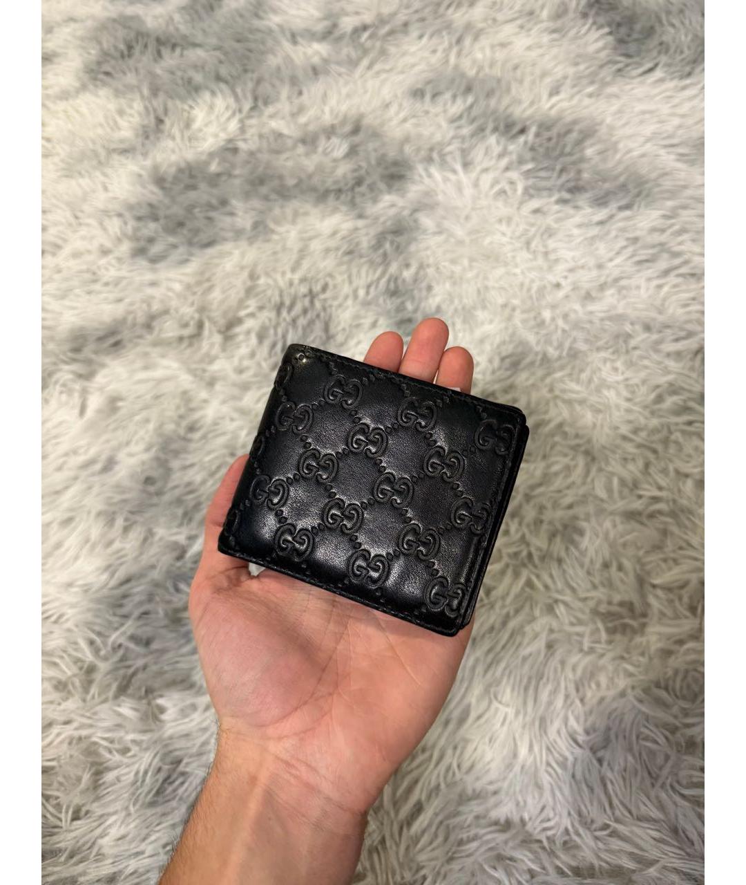 GUCCI Черный кожаный кошелек, фото 5