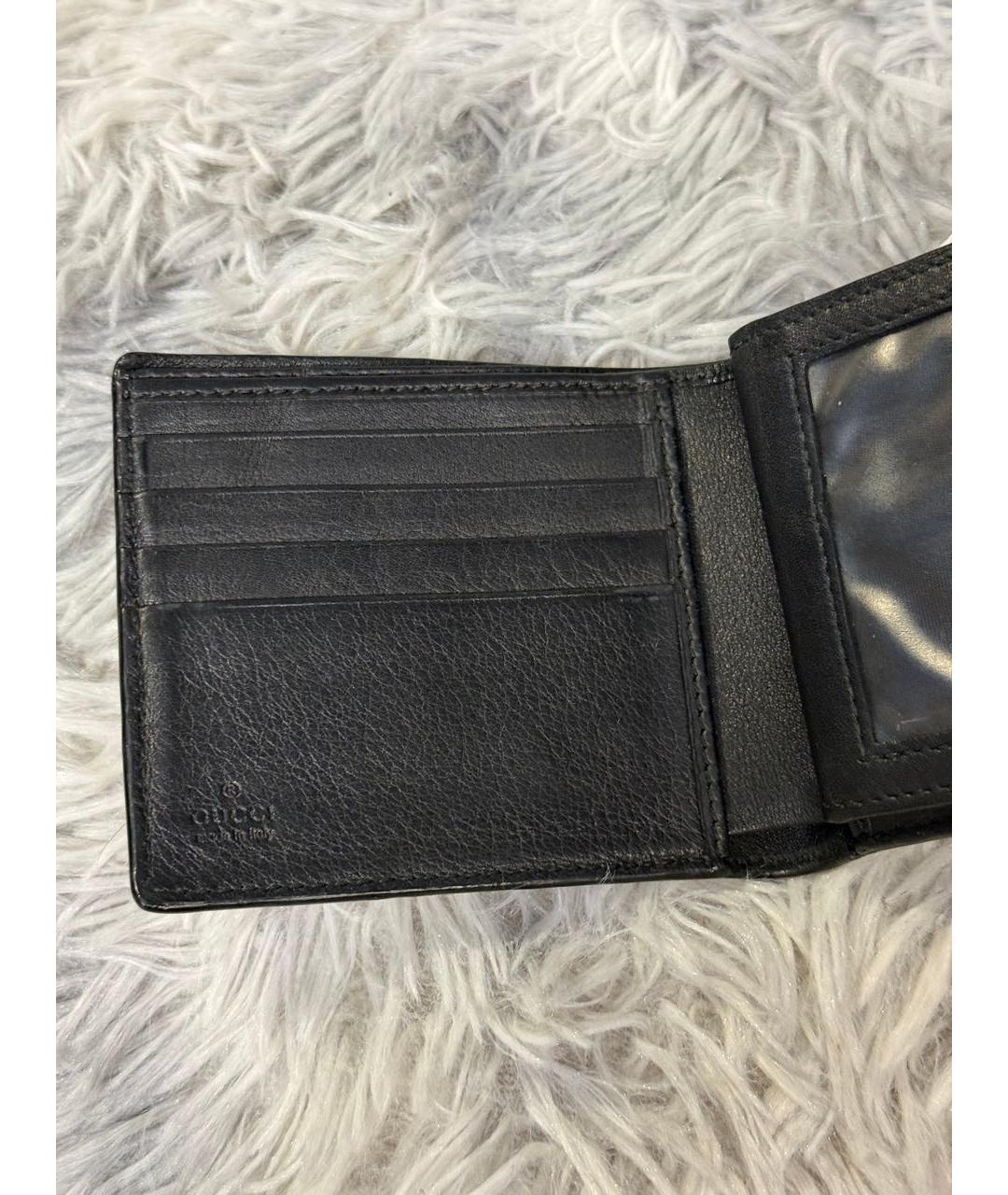 GUCCI Черный кожаный кошелек, фото 4