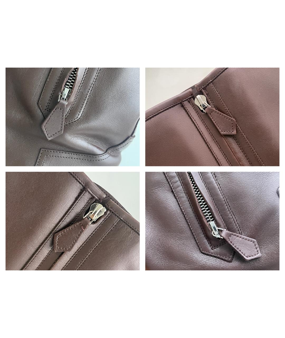 HERMES Коричневые кожаные сапоги, фото 5