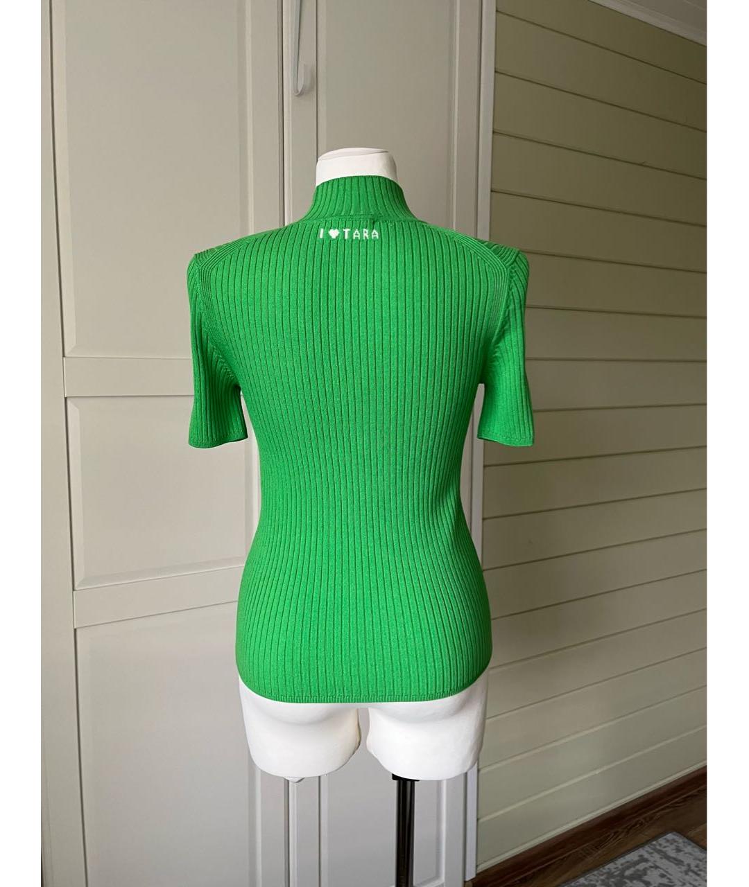Tara Jarmon Зеленая вискозная водолазка, фото 3