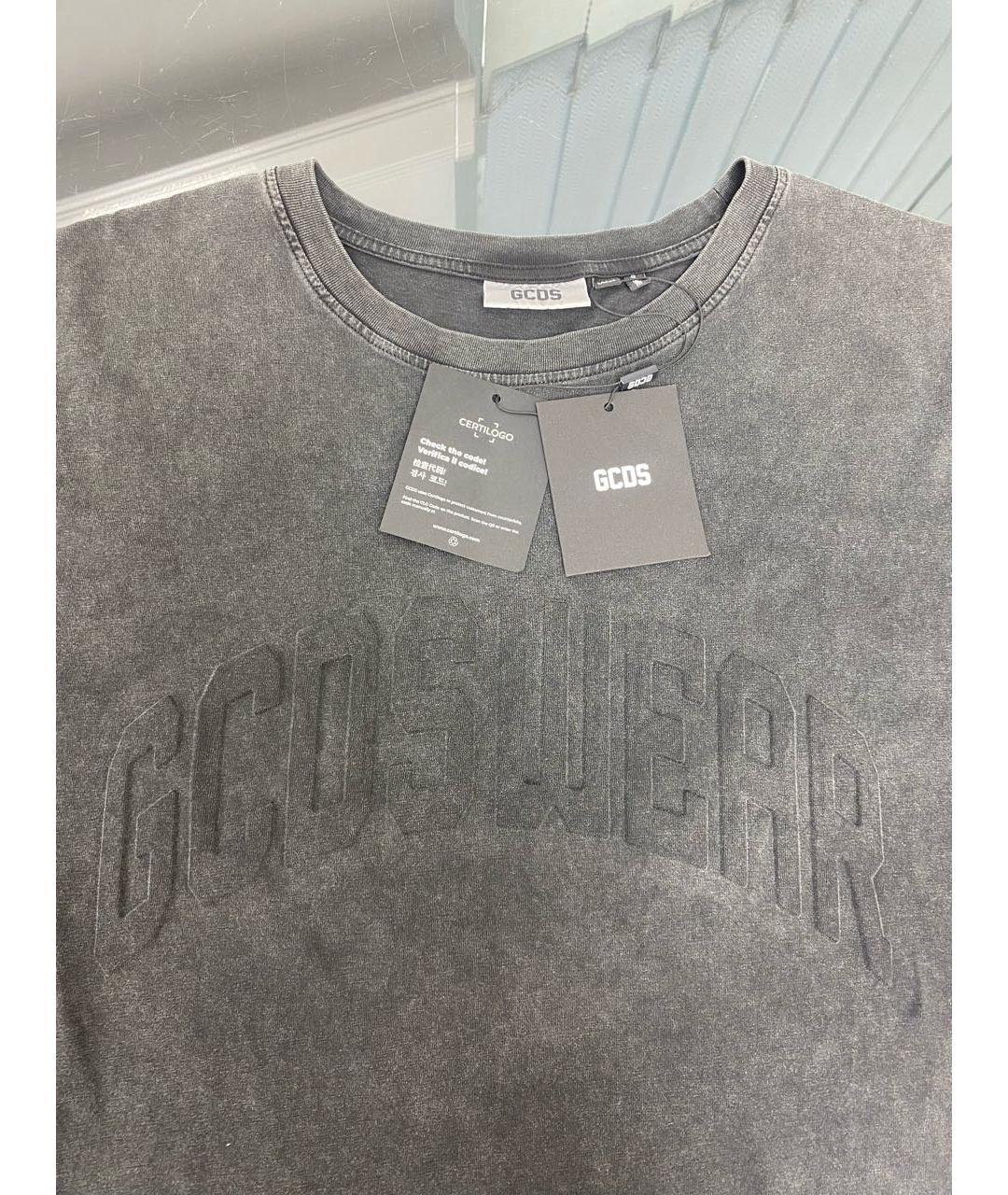 GCDS Серая хлопковая футболка, фото 3