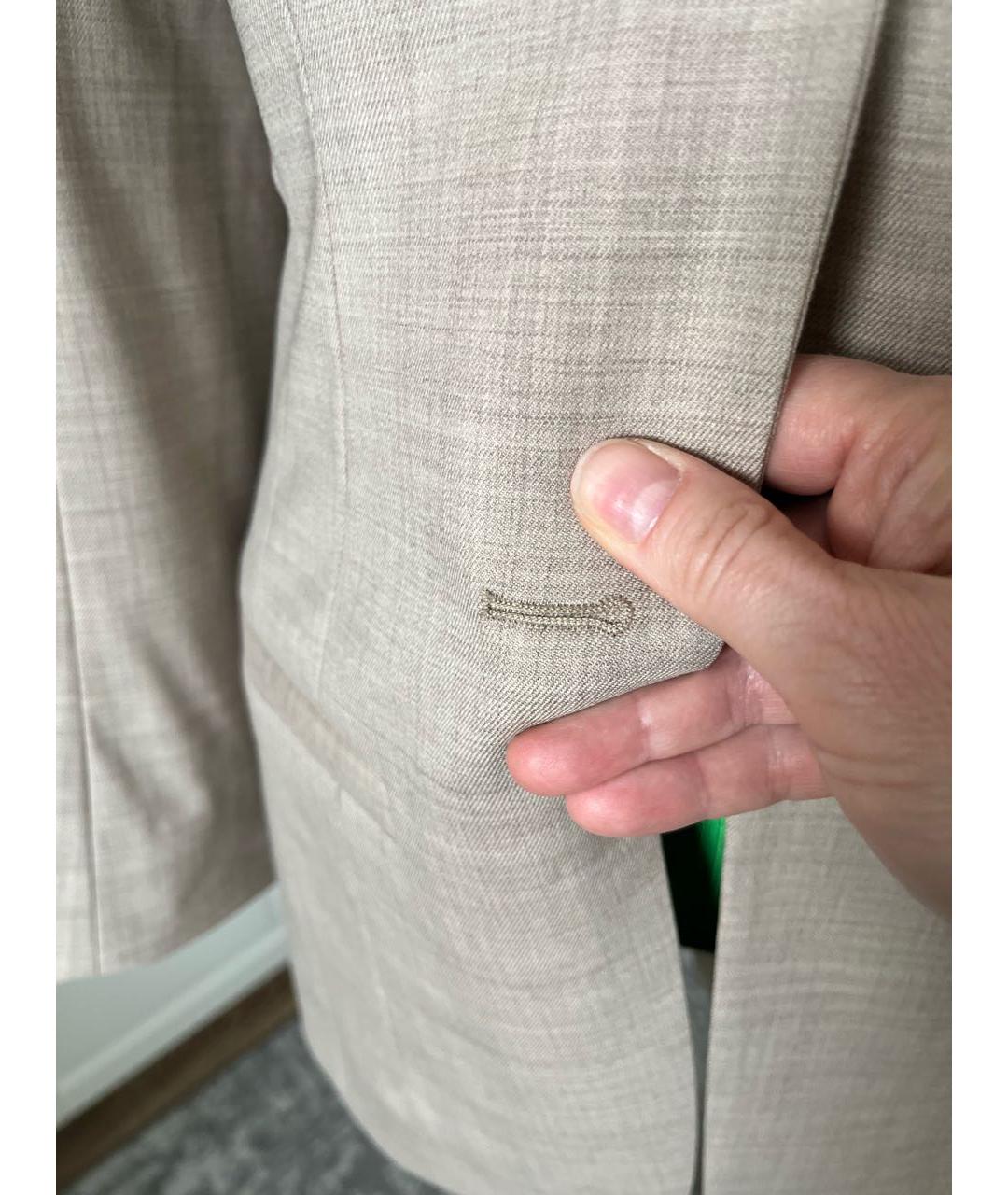 ACNE STUDIOS Бежевый шерстяной жакет/пиджак, фото 6