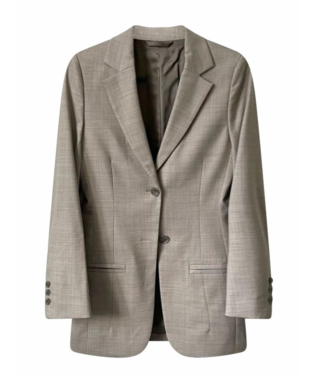 ACNE STUDIOS Бежевый шерстяной жакет/пиджак, фото 1