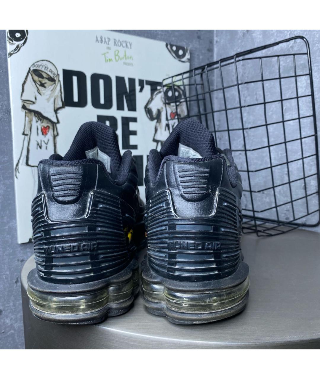 NIKE Черные низкие кроссовки / кеды из искусственной кожи, фото 4