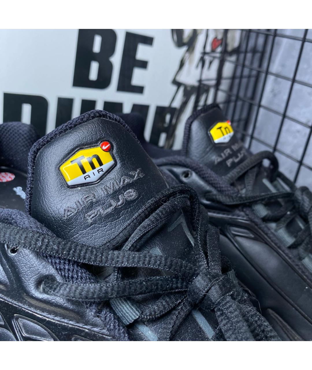 NIKE Черные низкие кроссовки / кеды из искусственной кожи, фото 5