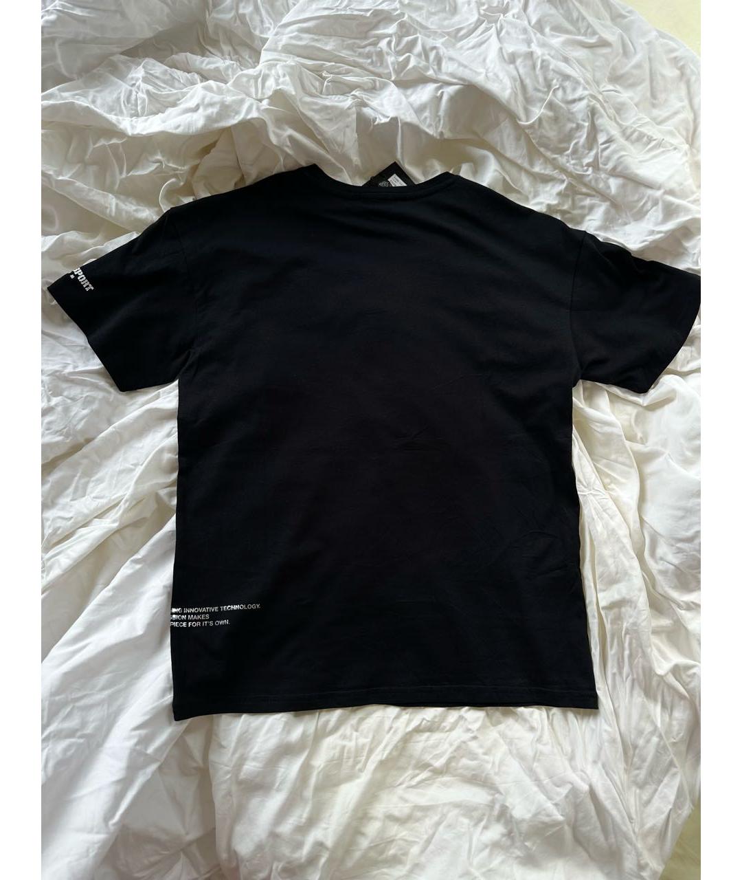 PLEIN SPORT Черная хлопковая футболка, фото 2