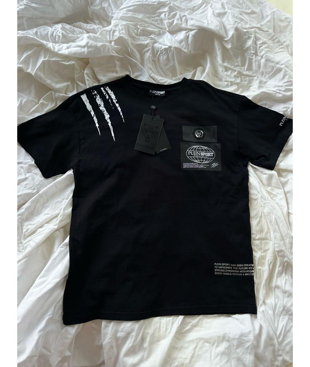 PLEIN SPORT Черная хлопковая футболка, фото 9