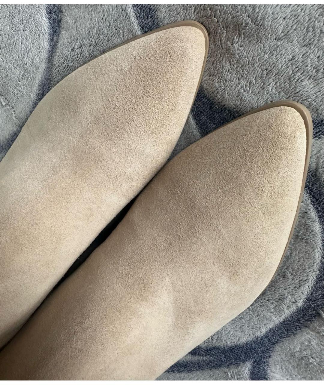 12 STOREEZ Бежевые замшевые ботильоны, фото 2