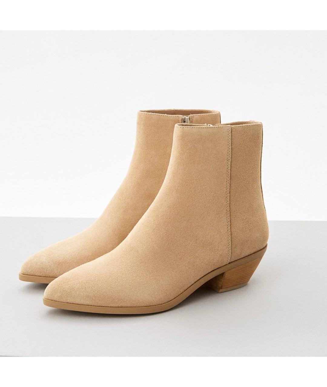 12 STOREEZ Бежевые замшевые ботильоны, фото 9