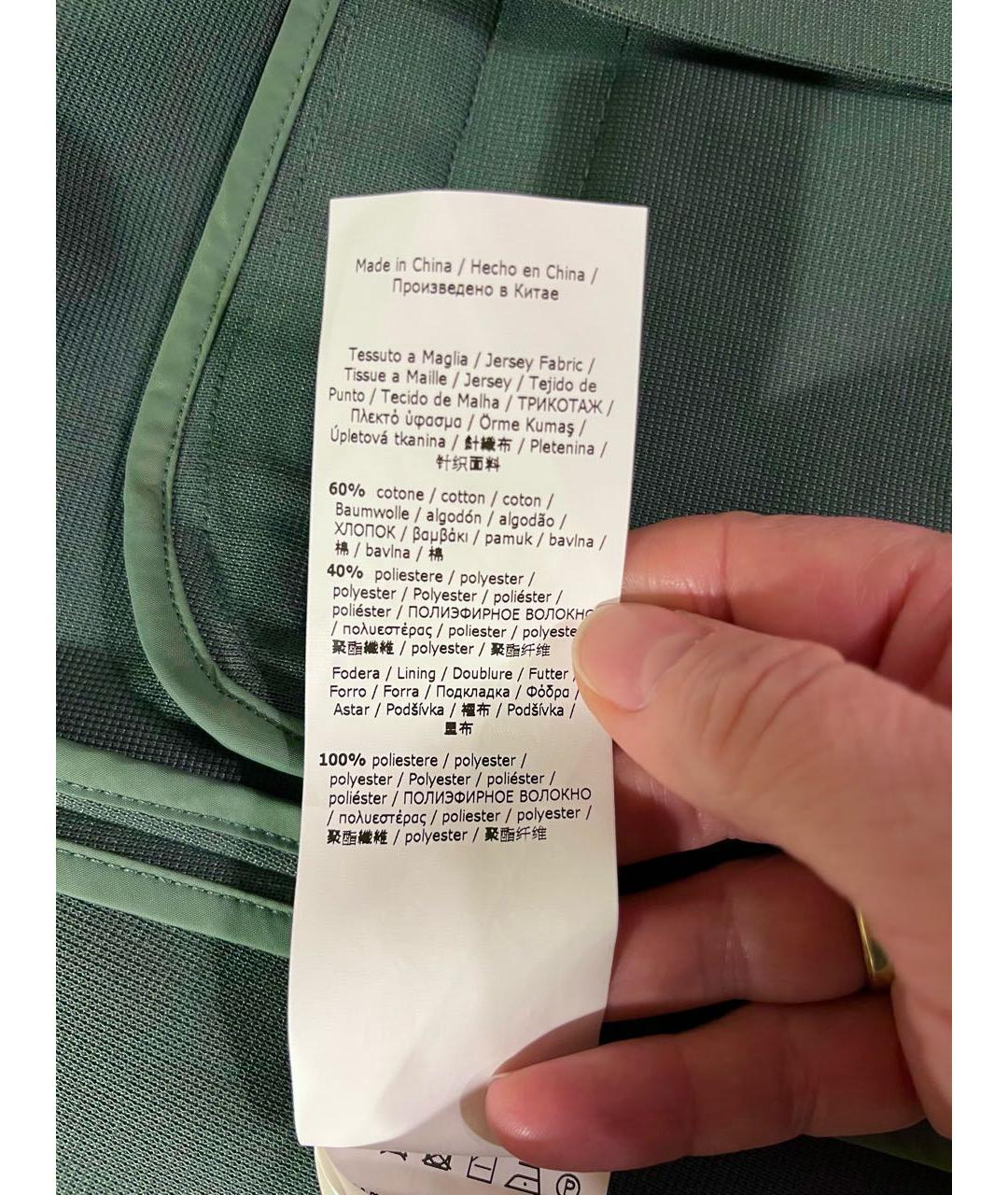 MAX MARA Зеленый хлопко-эластановый жакет/пиджак, фото 6