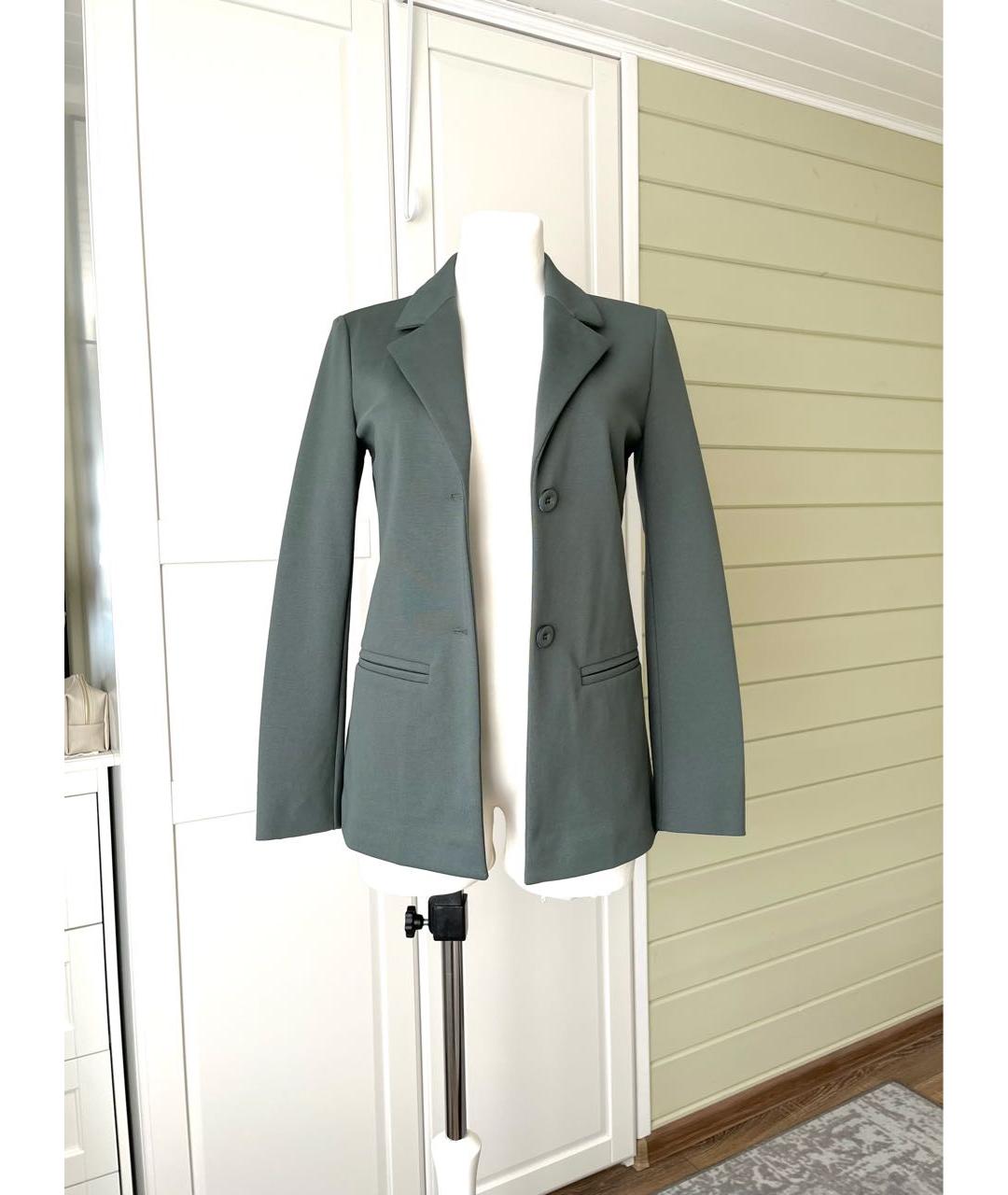 MAX MARA Зеленый хлопко-эластановый жакет/пиджак, фото 3