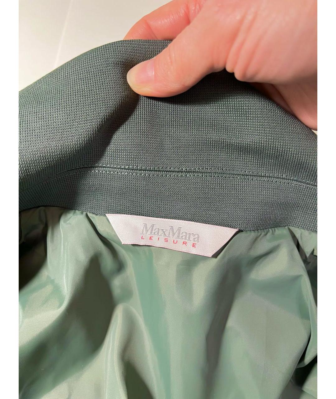 MAX MARA Зеленый хлопко-эластановый жакет/пиджак, фото 5