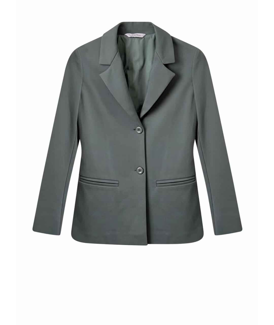 MAX MARA Зеленый хлопко-эластановый жакет/пиджак, фото 1