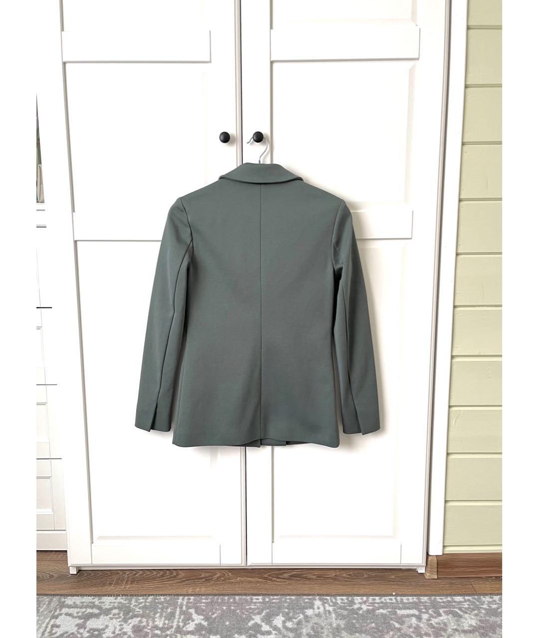 MAX MARA Зеленый хлопко-эластановый жакет/пиджак, фото 4