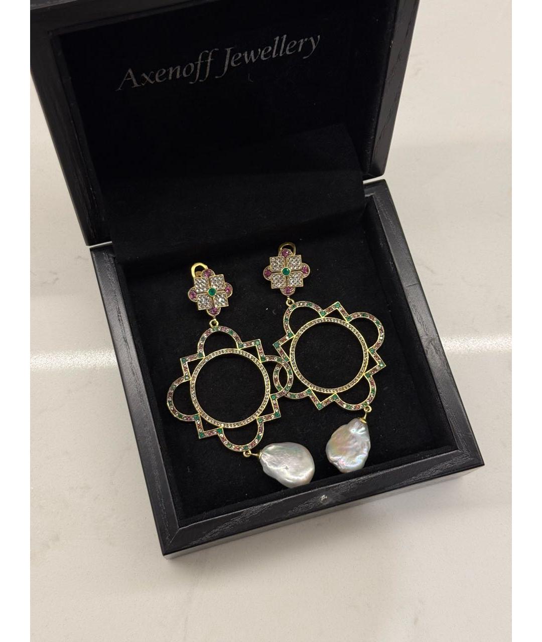 AXENOFF Золотые серебряные серьги, фото 2