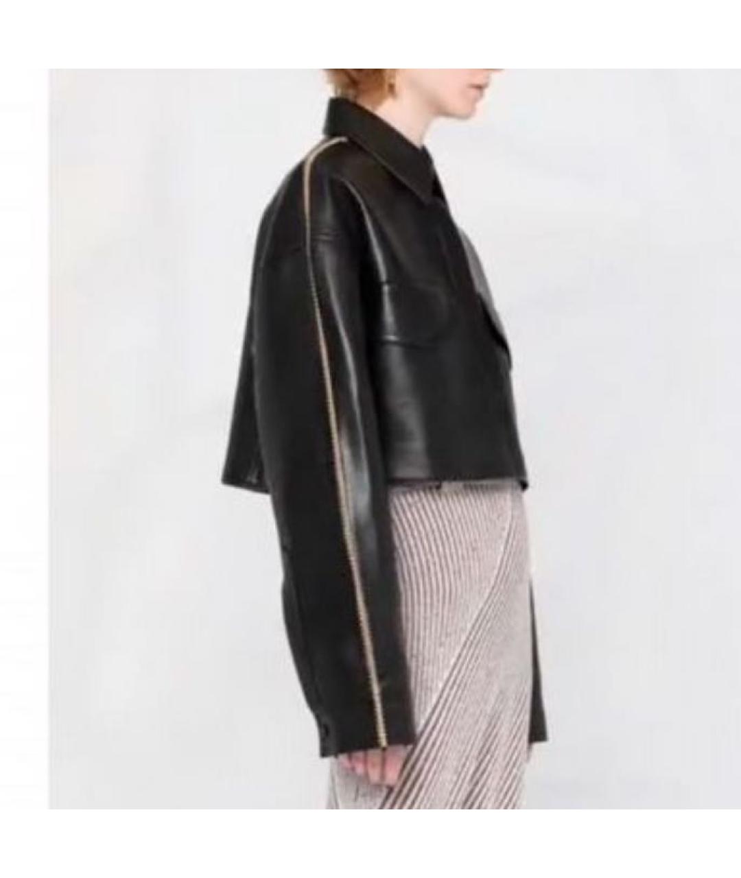 NANUSHKA Черная кожаная куртка, фото 3