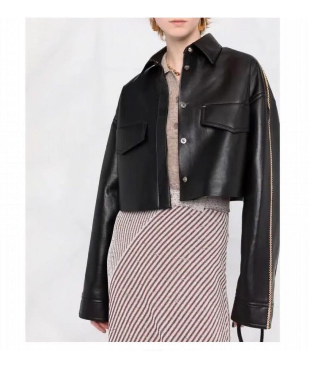 NANUSHKA Черная кожаная куртка, фото 6