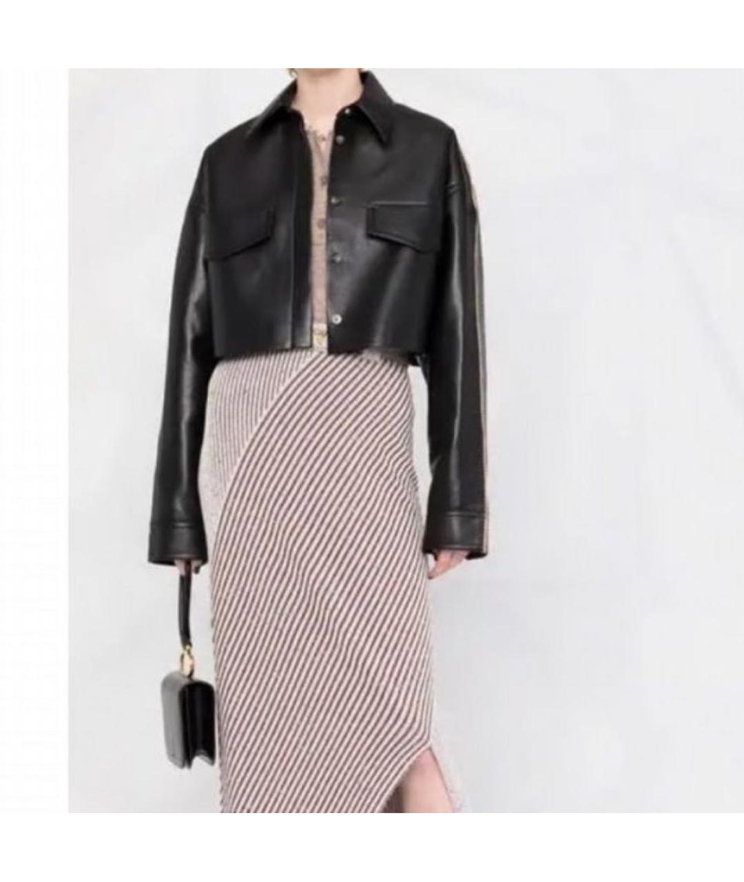 NANUSHKA Черная кожаная куртка, фото 5