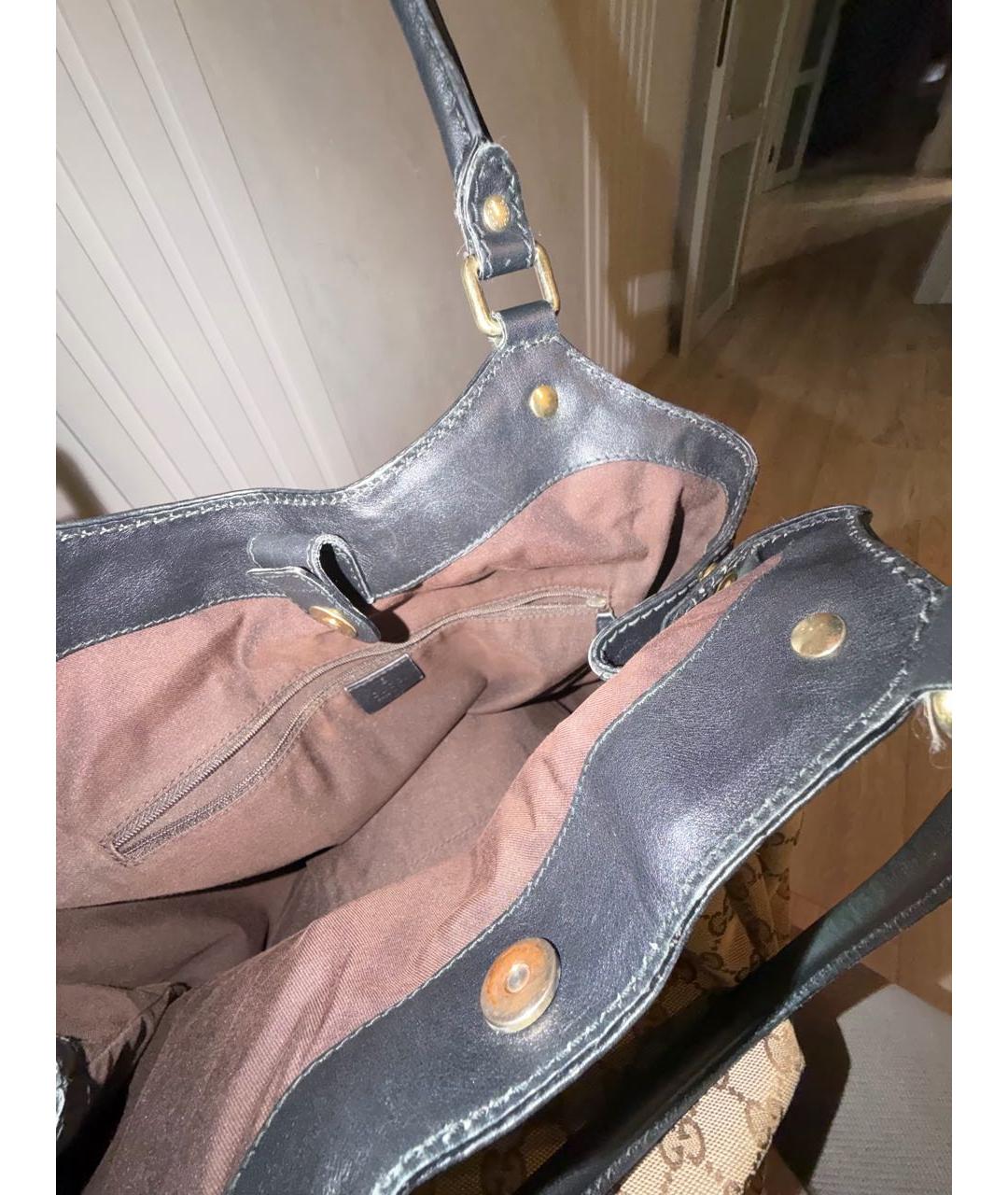 GUCCI Бежевая тканевая сумка тоут, фото 4