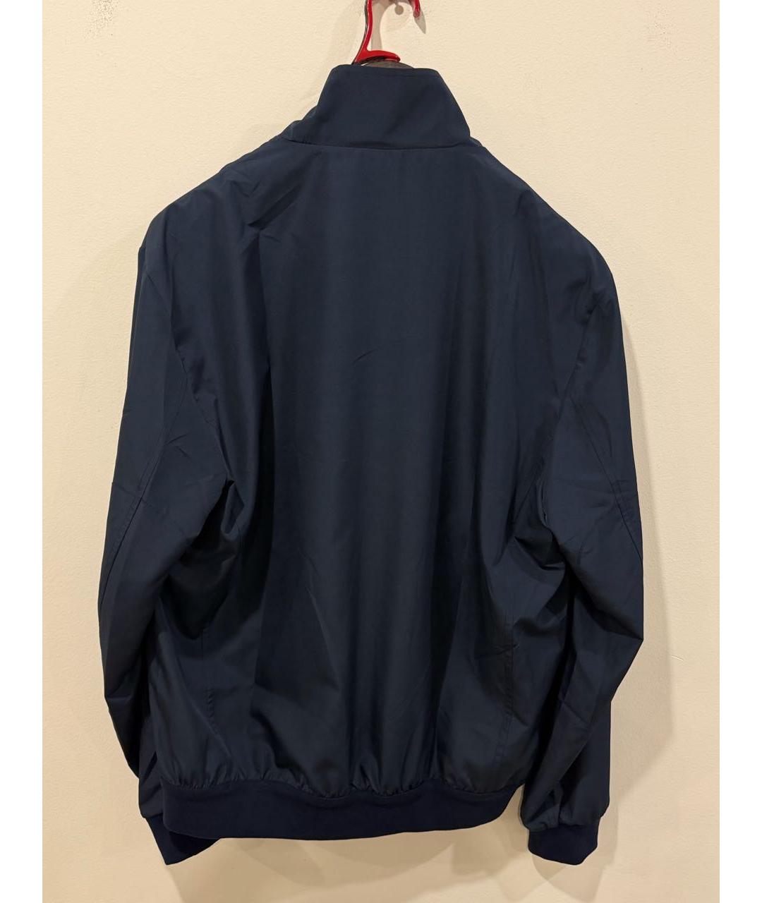 KITON Темно-синяя полиэстеровая куртка, фото 2