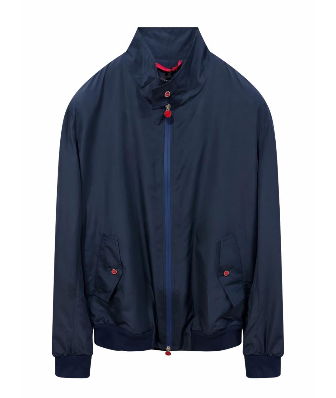 KITON Темно-синяя полиэстеровая куртка, фото 1