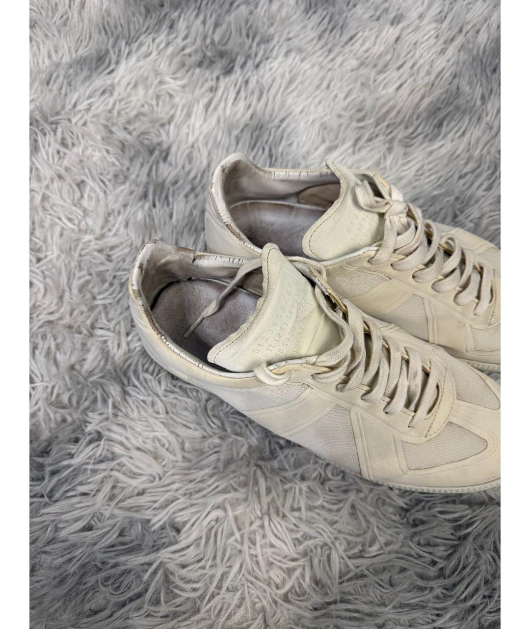 MAISON MARGIELA Бежевые низкие кроссовки / кеды, фото 3