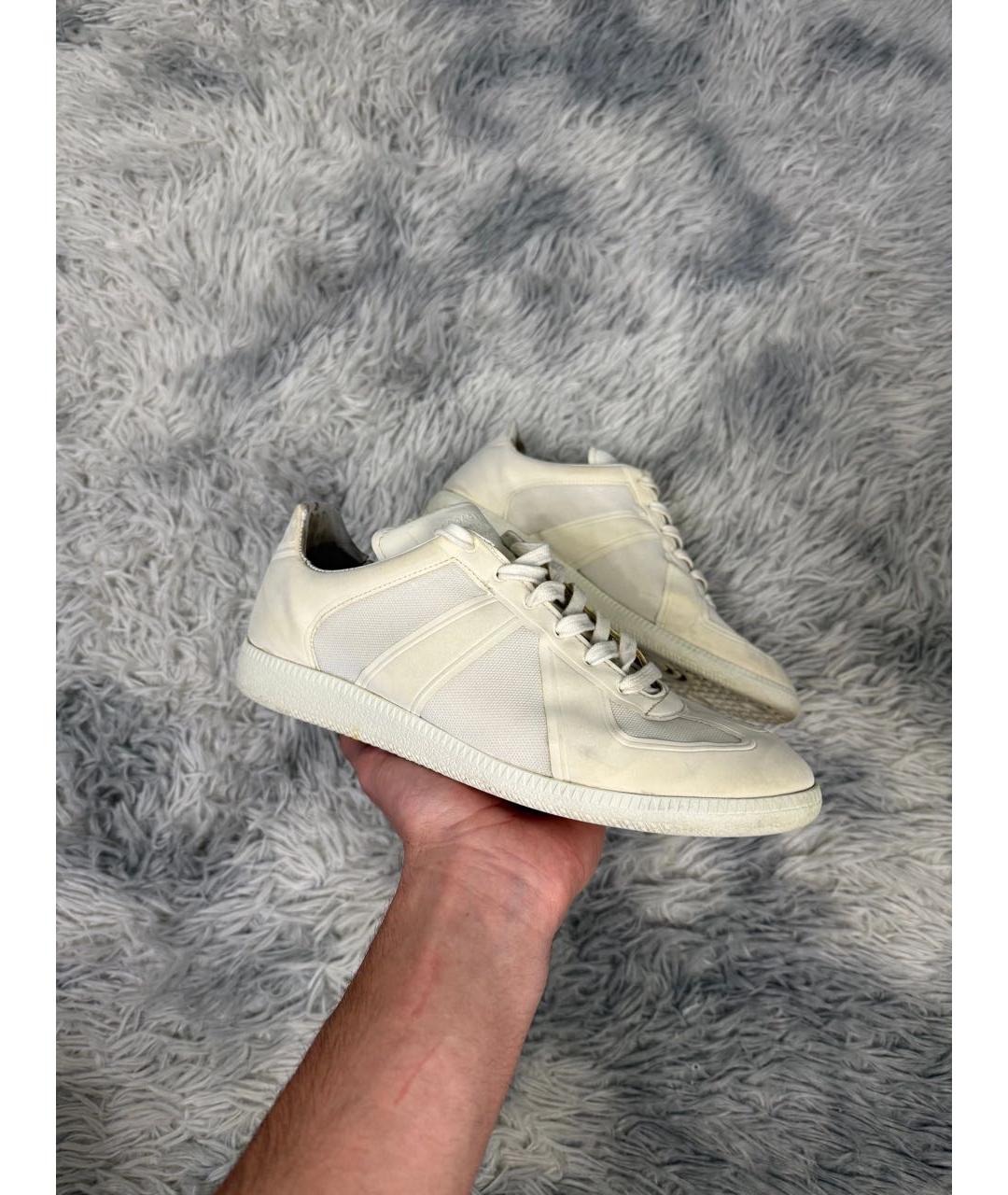 MAISON MARGIELA Бежевые низкие кроссовки / кеды, фото 5