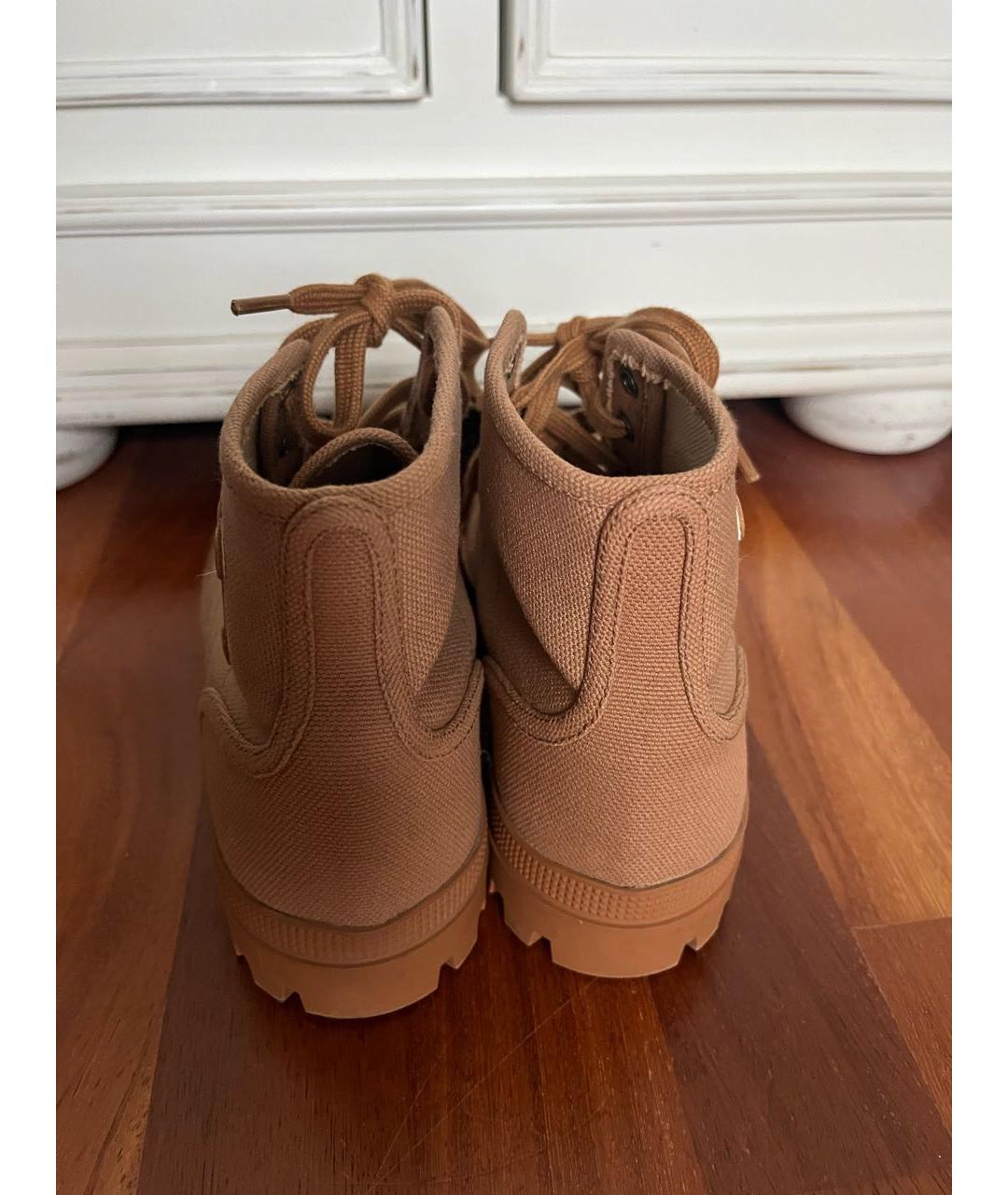 CELINE Бежевые текстильные ботинки, фото 3