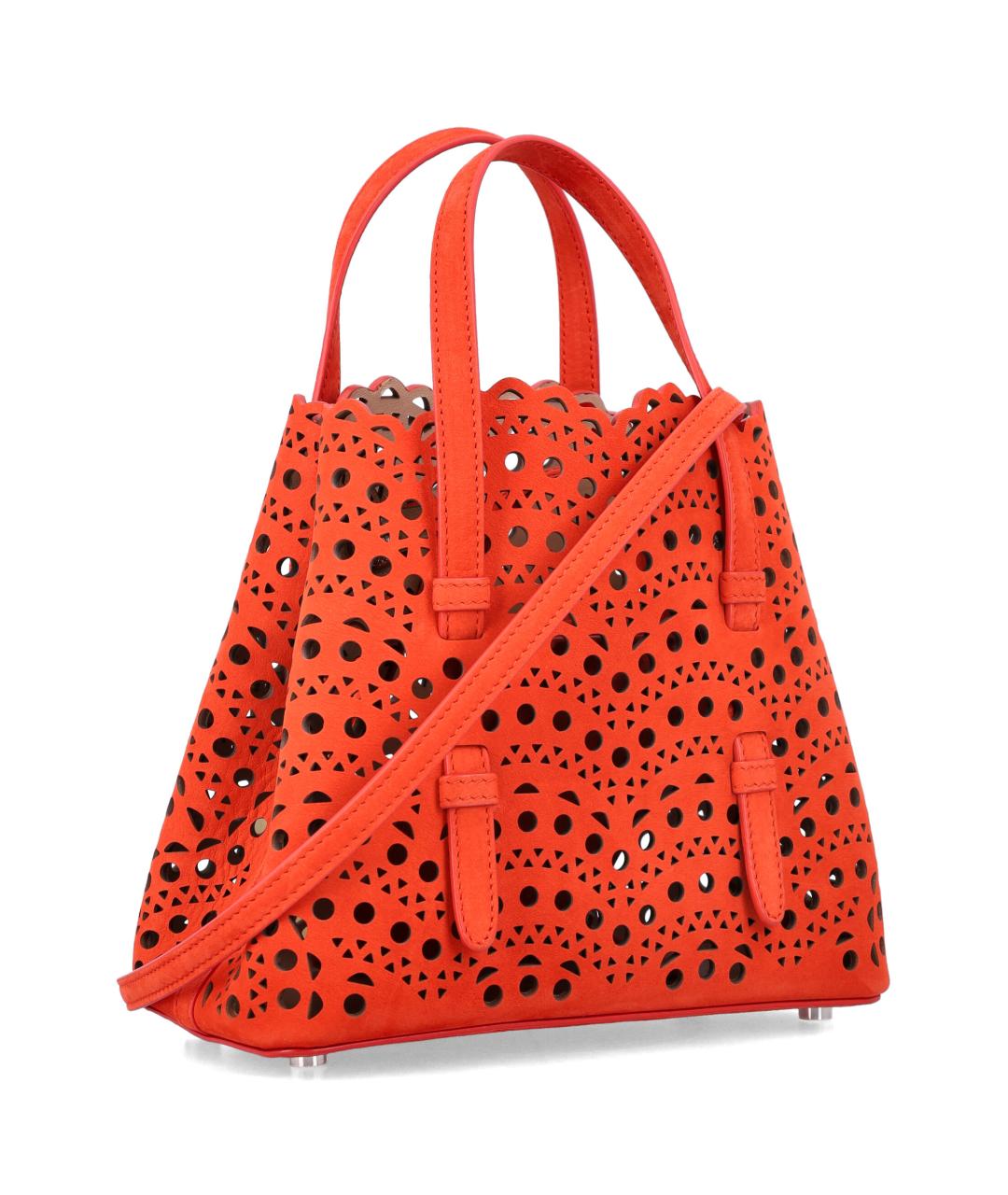ALAIA Оранжевая кожаная сумка тоут, фото 2