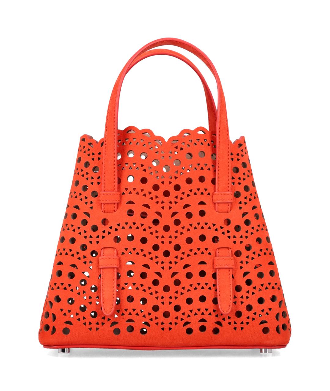 ALAIA Оранжевая кожаная сумка тоут, фото 3