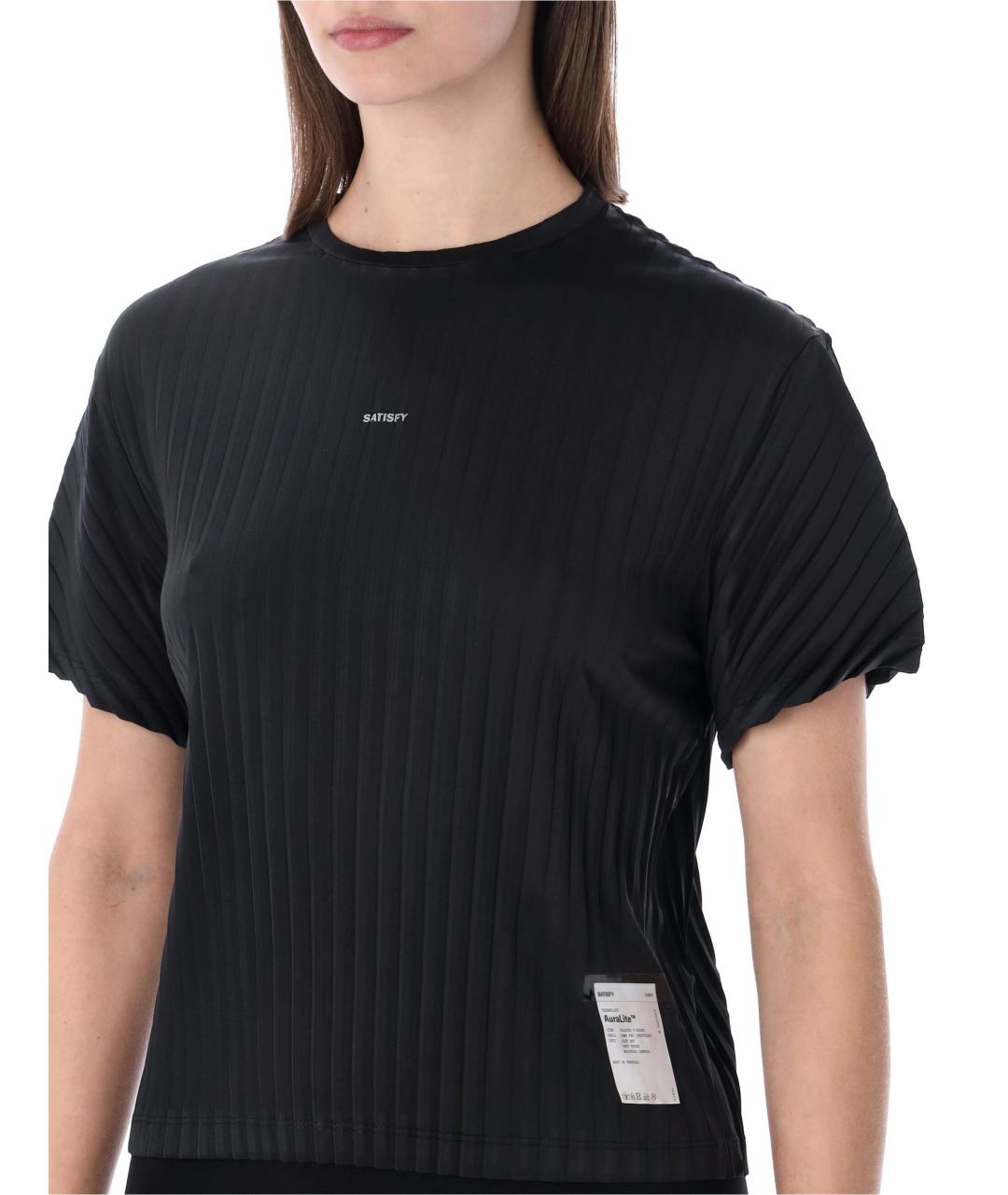 SATISFY Черная полиэстеровая футболка, фото 3
