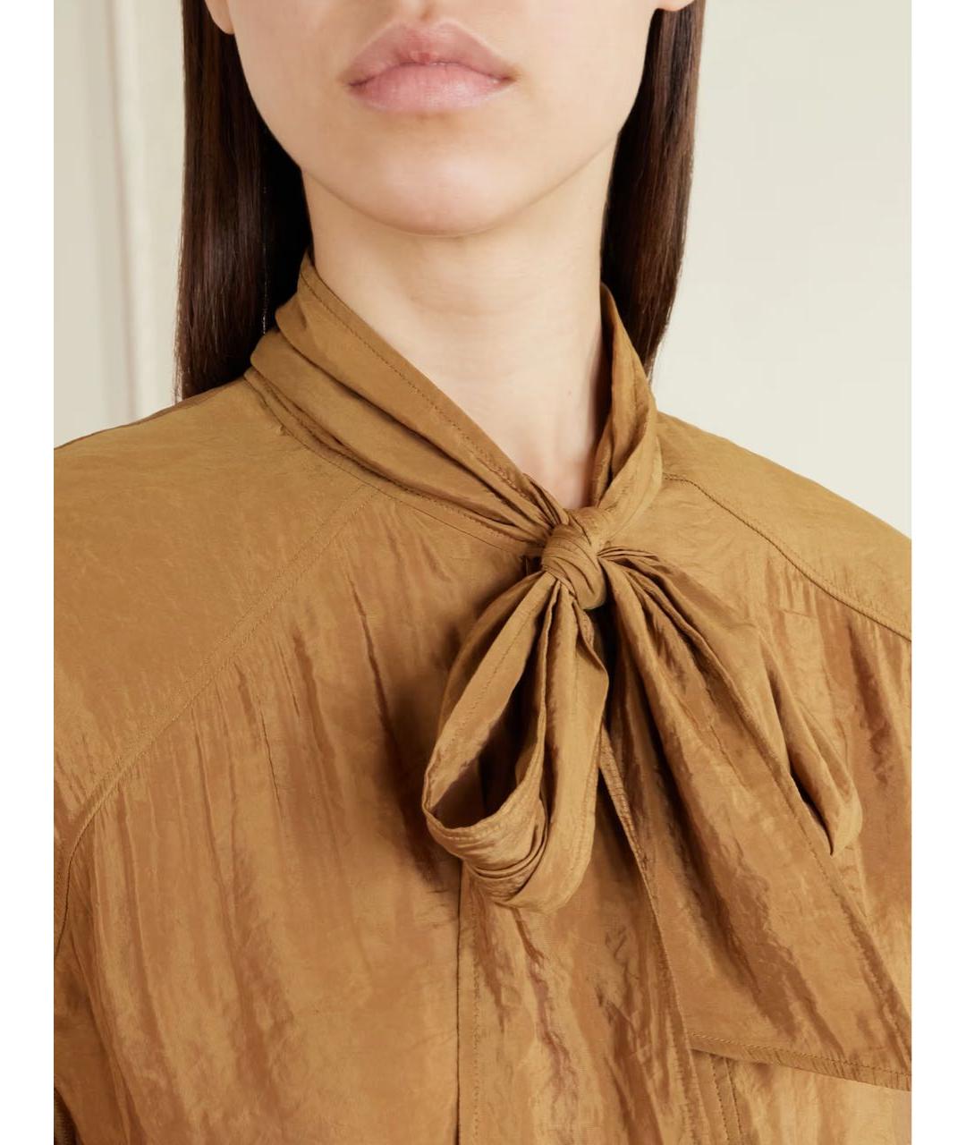 SAINT LAURENT Коричневая блузы, фото 5
