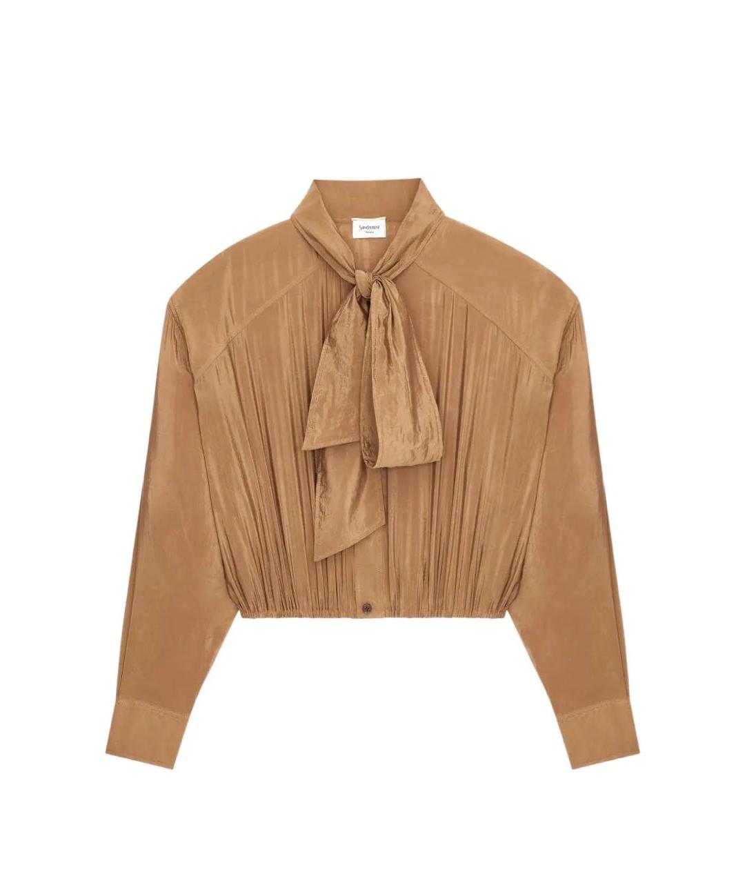 SAINT LAURENT Коричневая блузы, фото 1