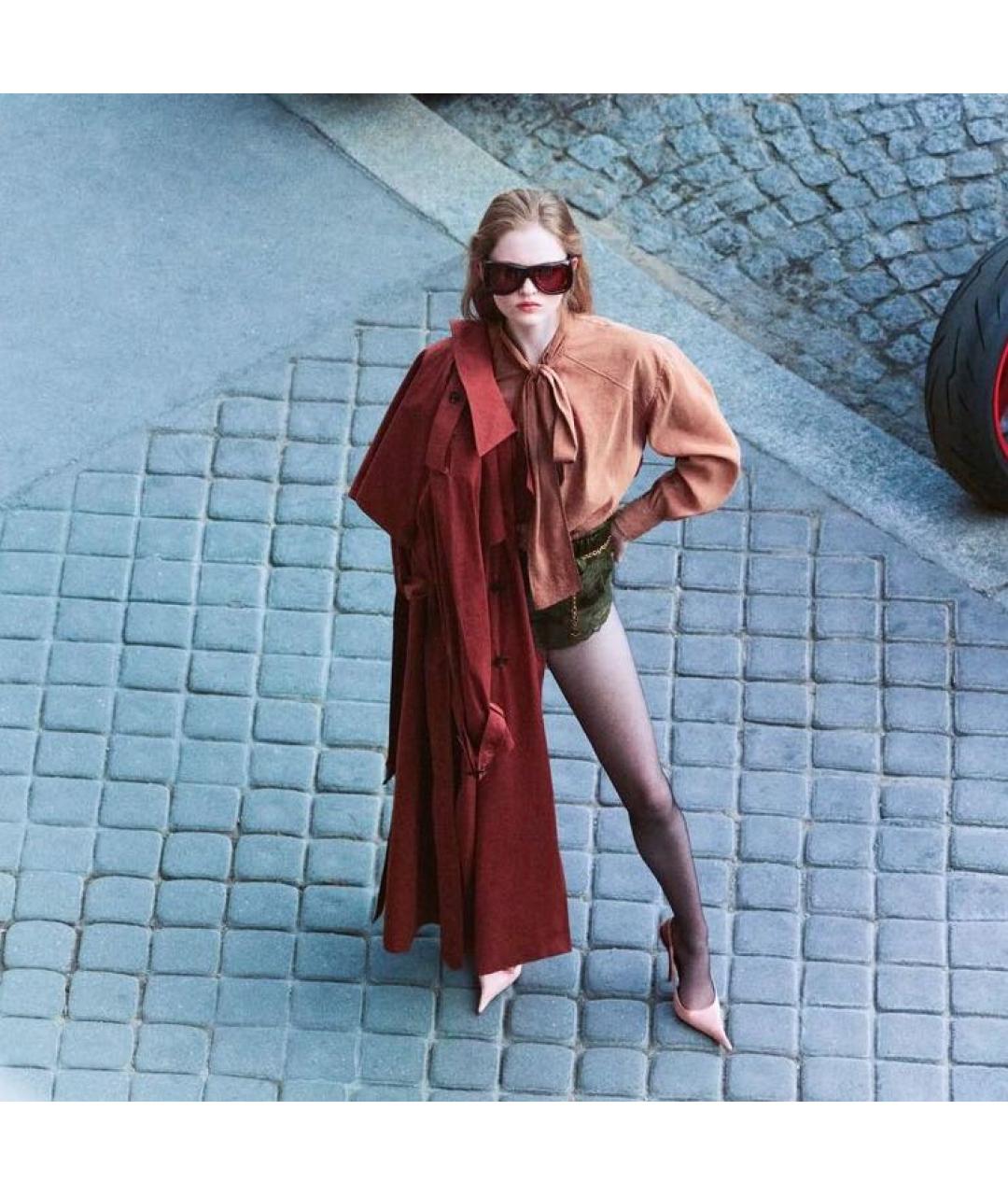 SAINT LAURENT Коричневая блузы, фото 2