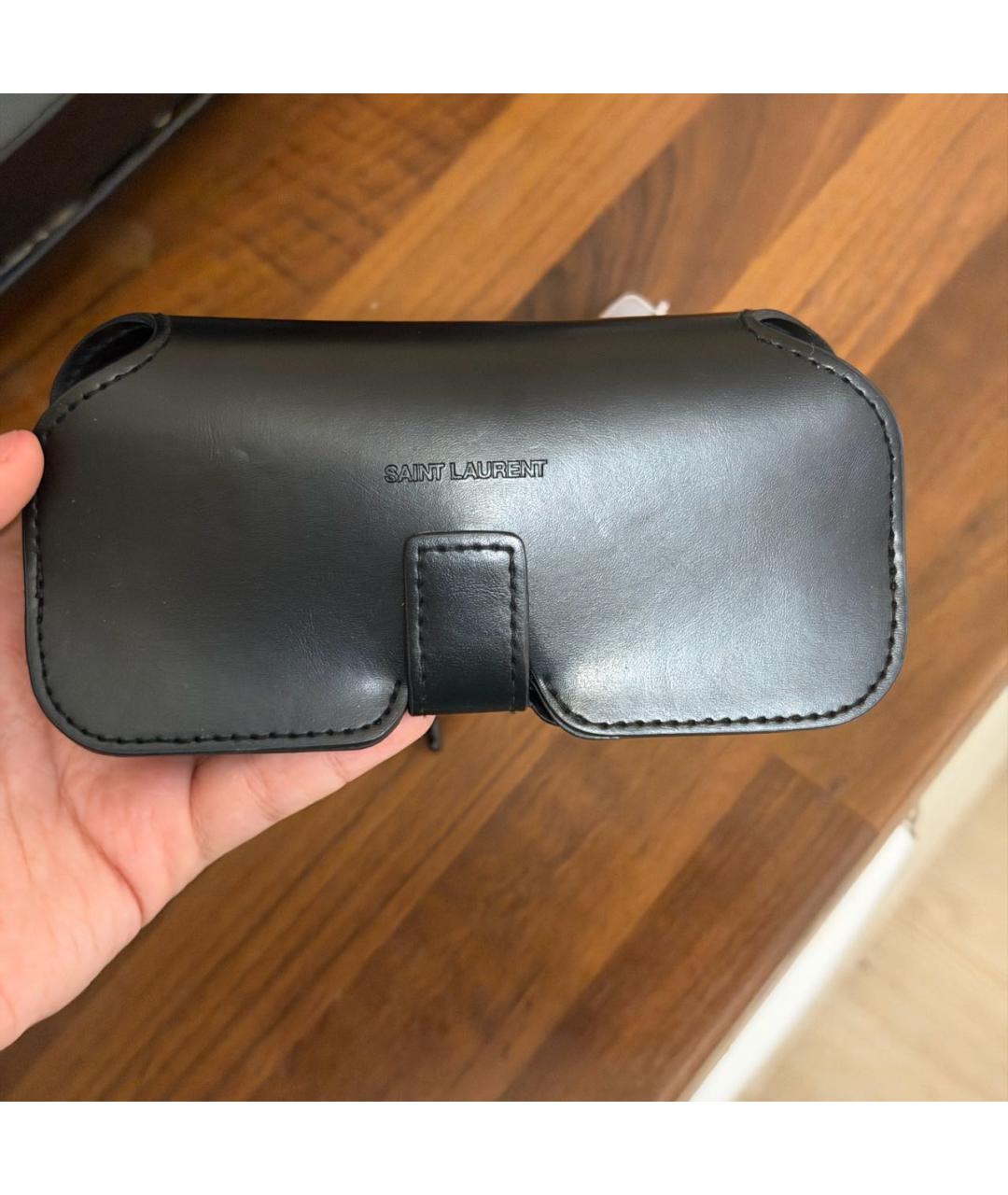 SAINT LAURENT Серебряные металлические солнцезащитные очки, фото 4