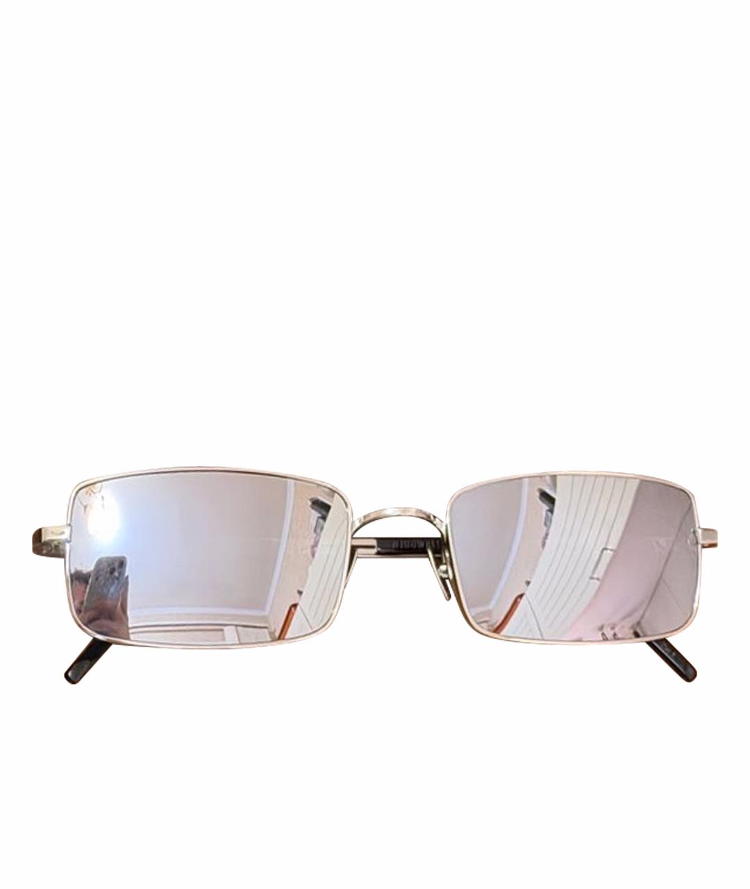 SAINT LAURENT Серебряные металлические солнцезащитные очки, фото 1