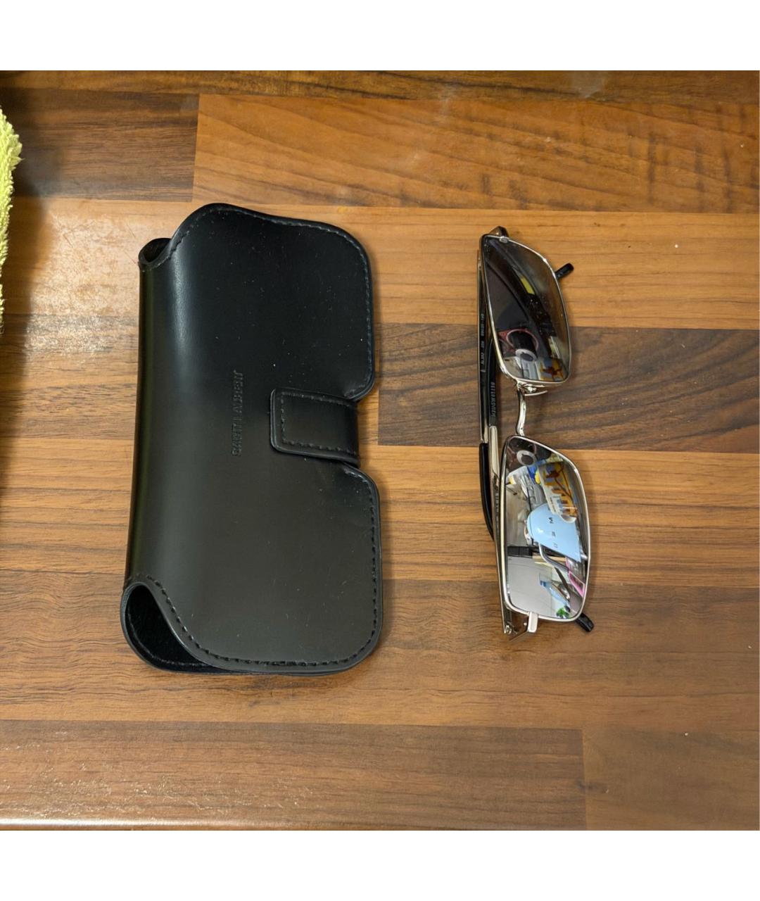 SAINT LAURENT Серебряные металлические солнцезащитные очки, фото 2