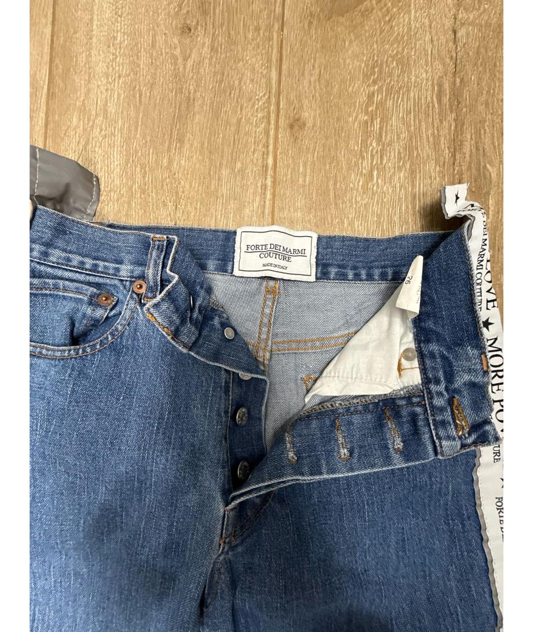 FORTE COUTURE Синие прямые джинсы, фото 3