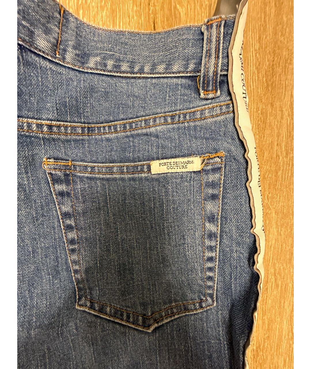 FORTE COUTURE Синие прямые джинсы, фото 4