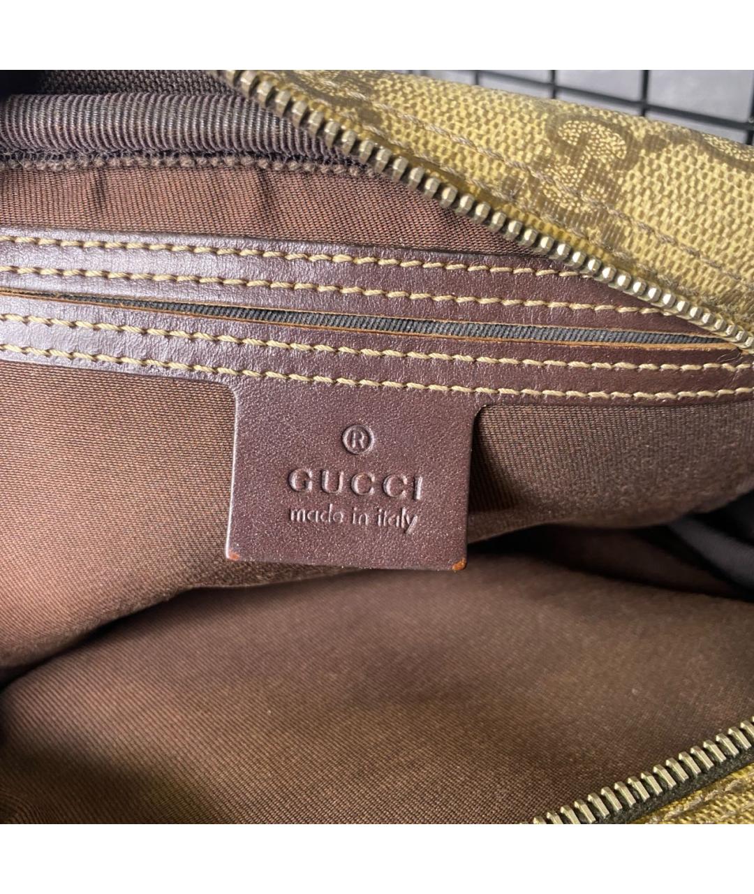 GUCCI Бежевая кожаная сумка на плечо, фото 6