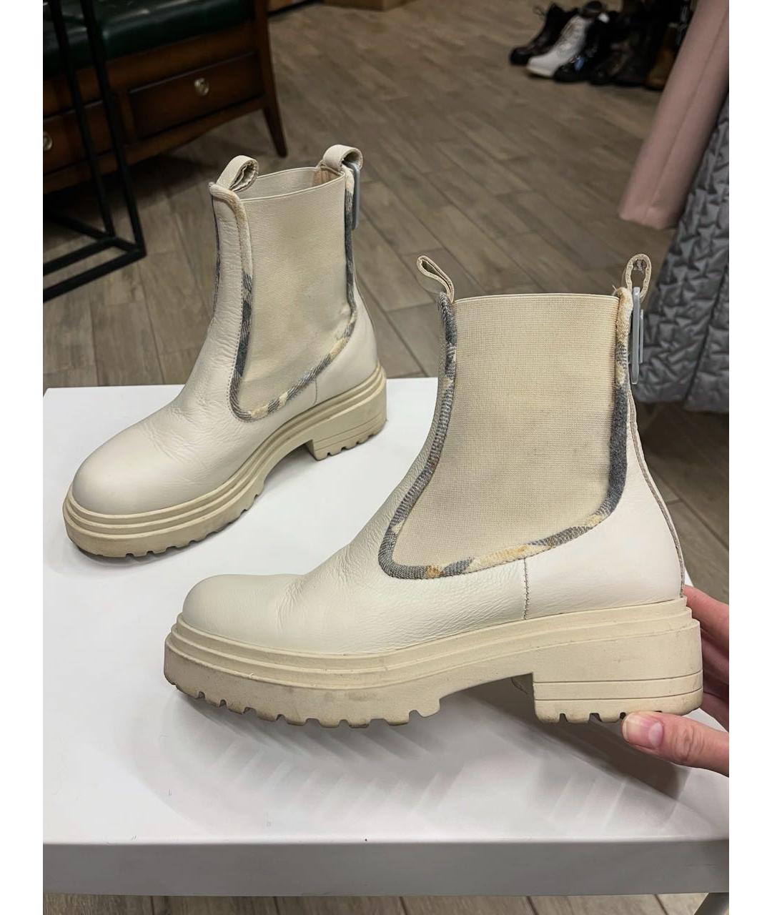 The coat Бежевые кожаные ботинки, фото 9