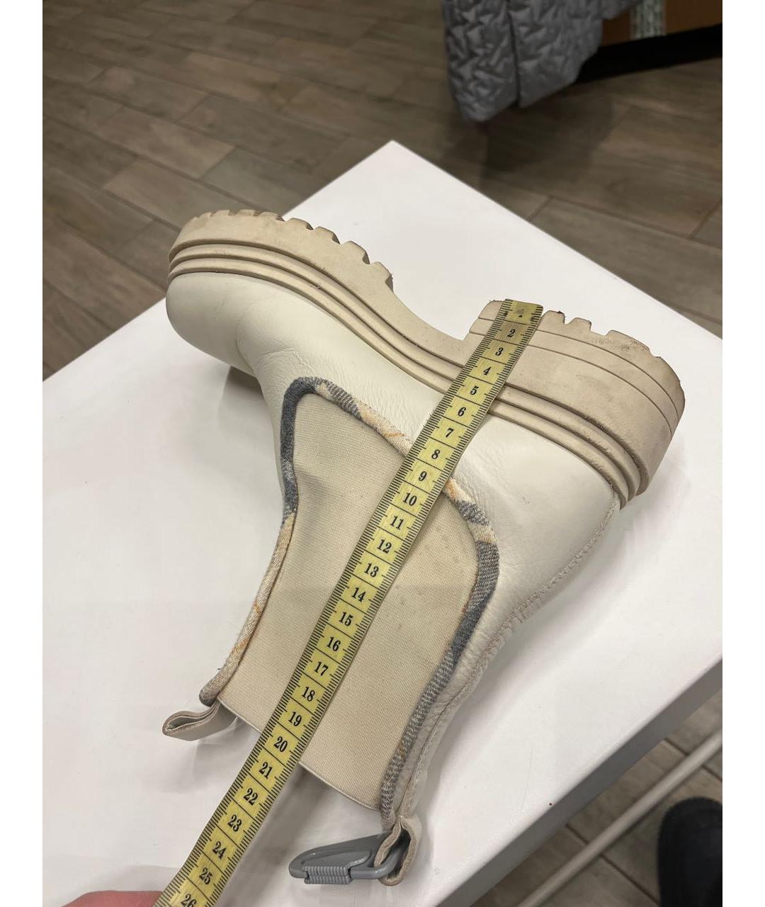 The coat Бежевые кожаные ботинки, фото 7