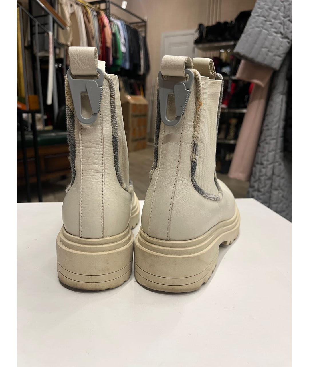 The coat Бежевые кожаные ботинки, фото 5