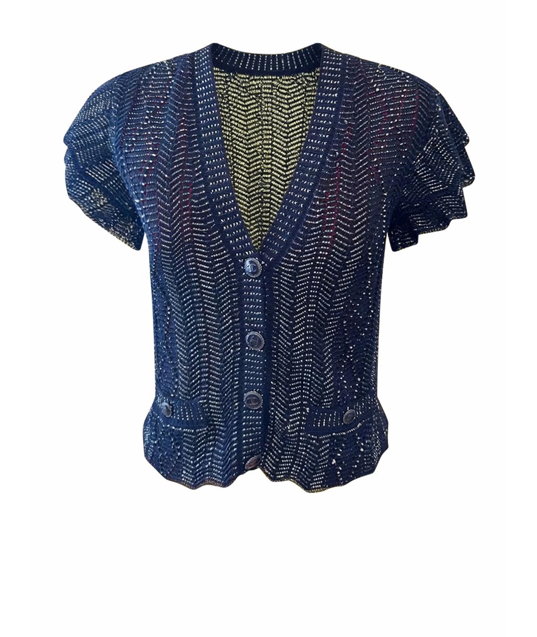 CHANEL Темно-синий хлопковый кардиган, фото 1