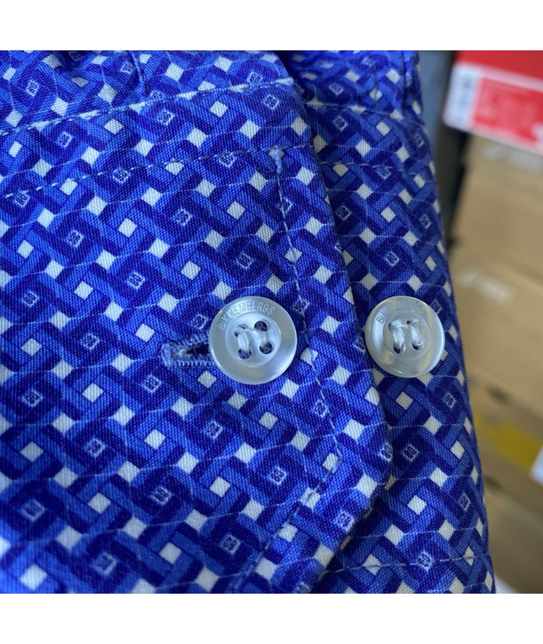 BIKKEMBERGS Синяя хлопковая кэжуал рубашка, фото 6