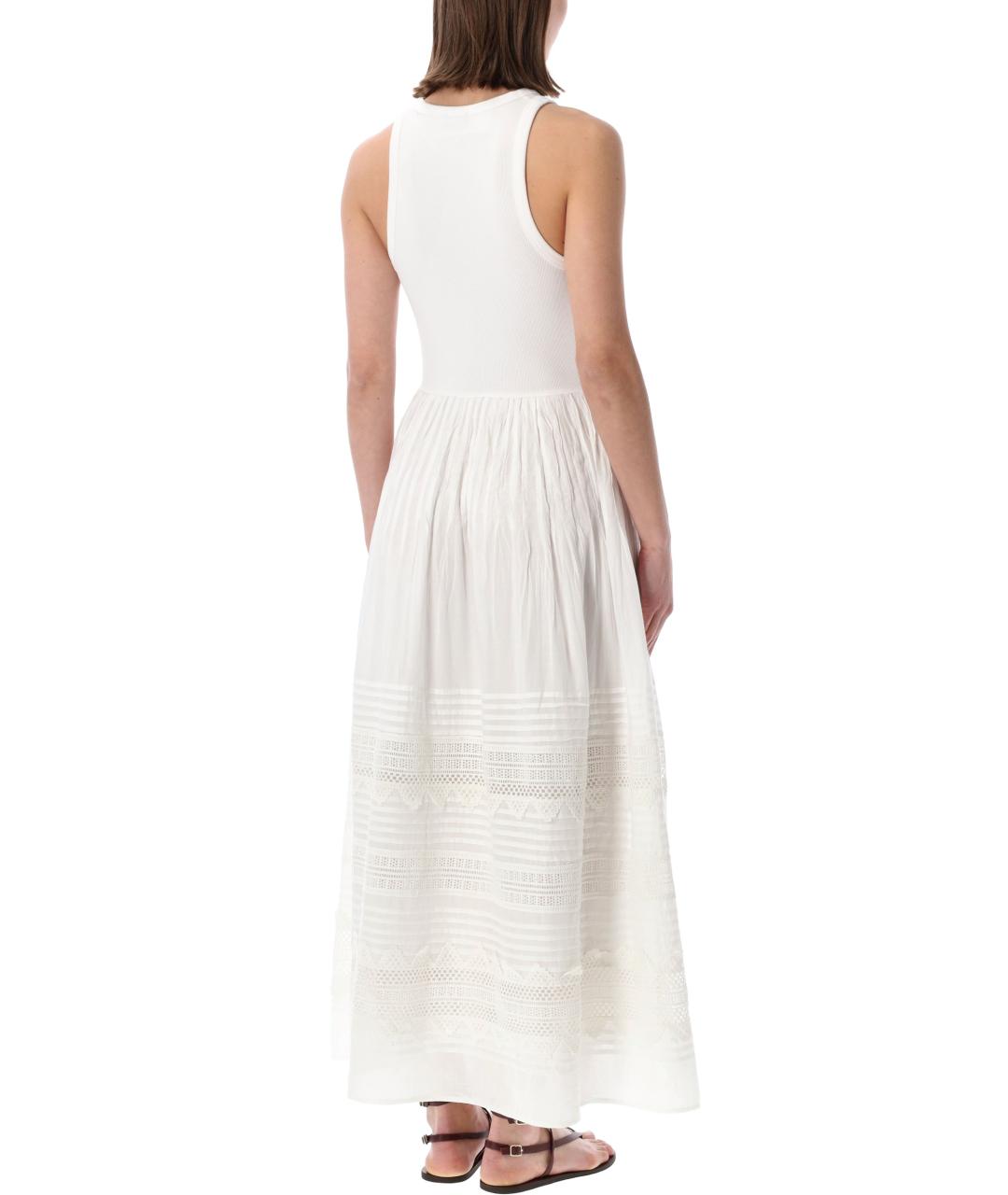POLO RALPH LAUREN Белое хлопковое повседневное платье, фото 2